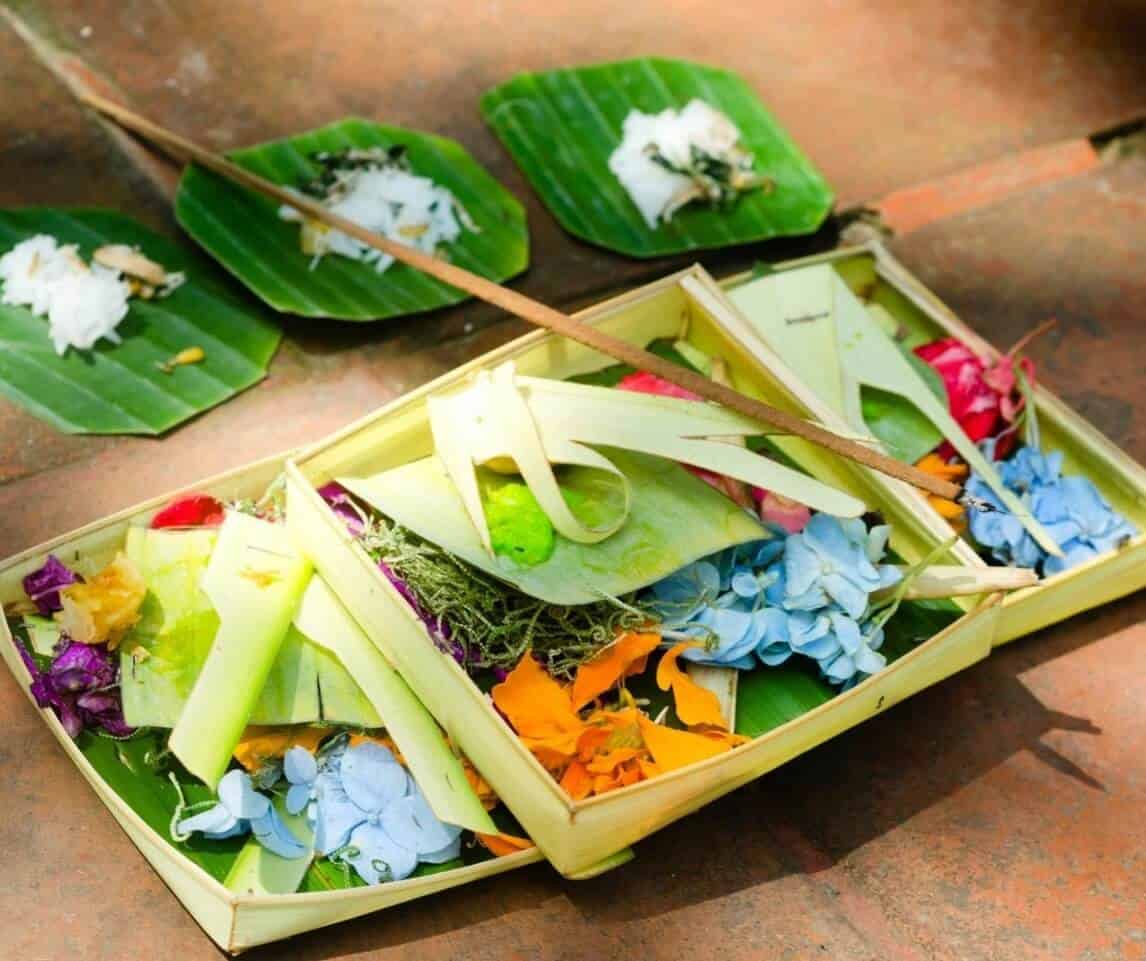 Spiritual offerings in Ubud, Bali