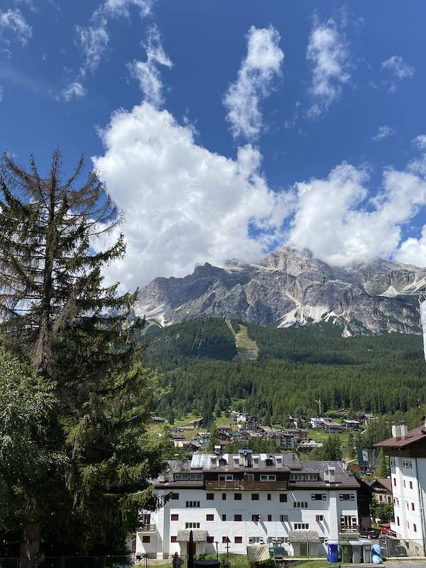 Mountain views from Cortina town center