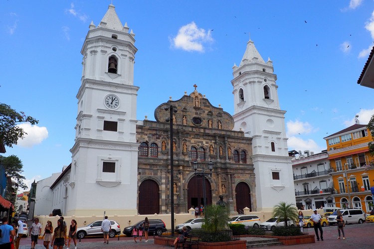 Famous church in Casco Viejo, Panama City