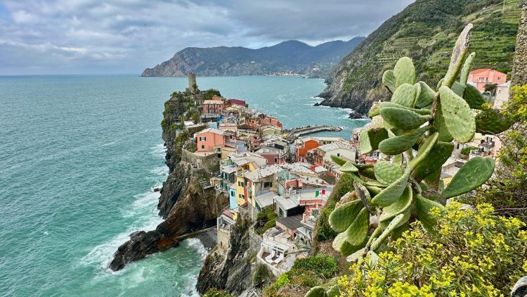 View of Vernazza from the highest trail point. Photo by Isabella Miller 