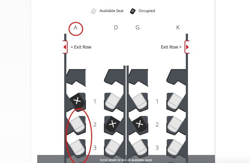 Where to Sit on Air Canada Signature Class with Kids