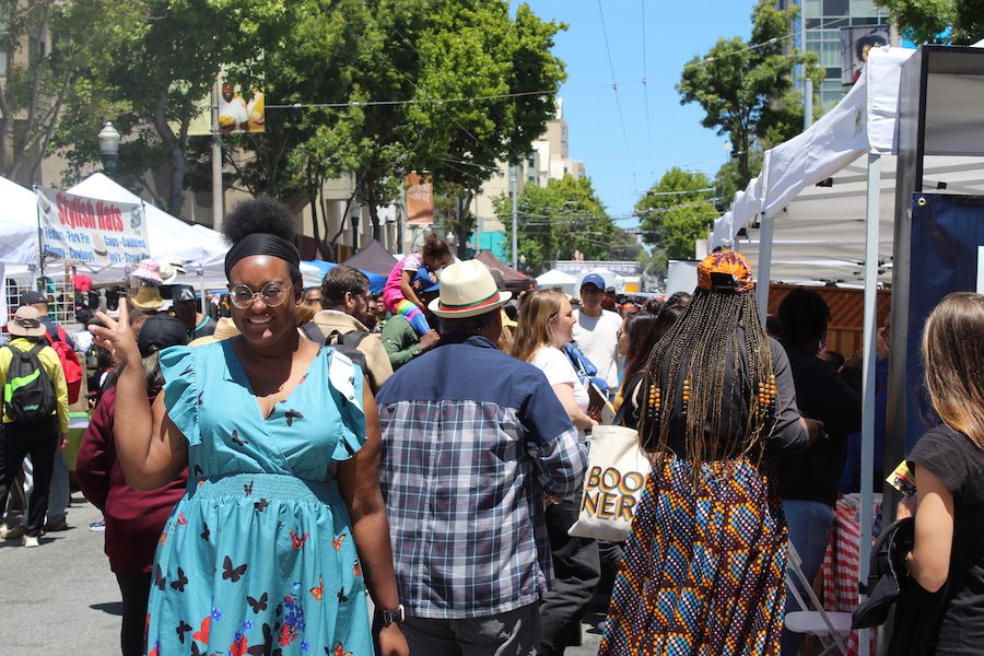 Pamela Pascal at Juneteenth celebrations in San Francisco.