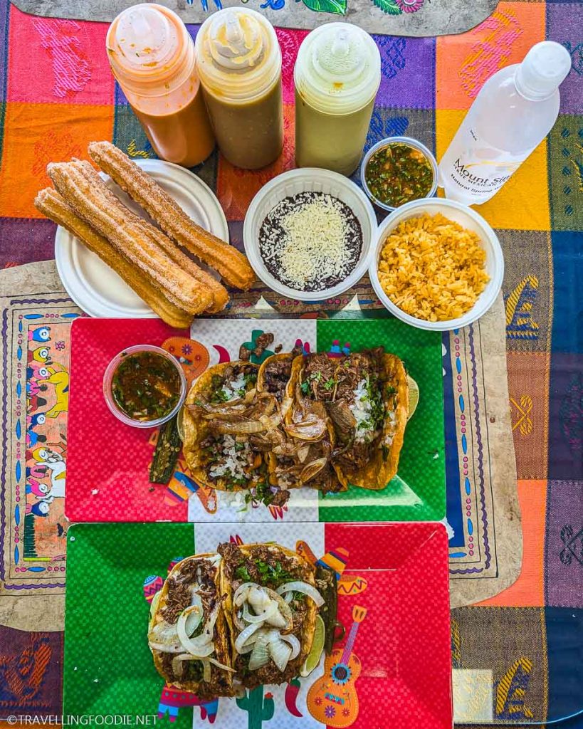 A table of Mexican food at Mount Sinai in Ridgeway Plaza