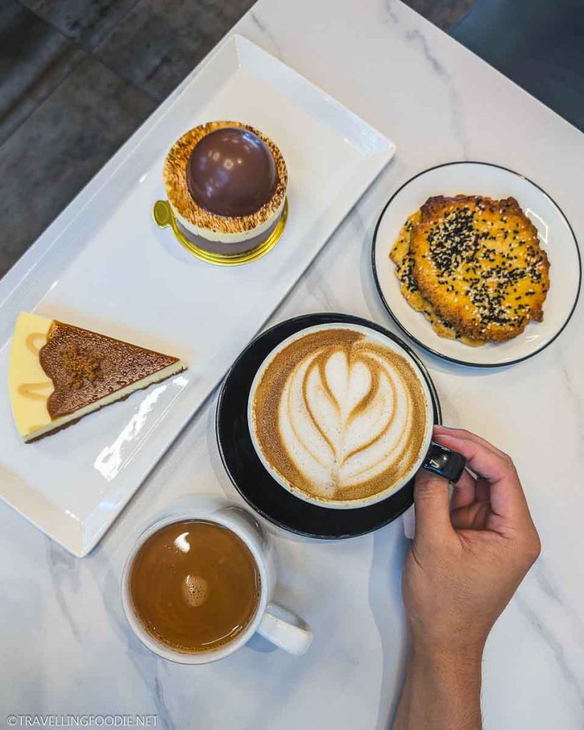 Tea, latte, cookie and desserts at Matari Coffee in Ridgeway Plaza