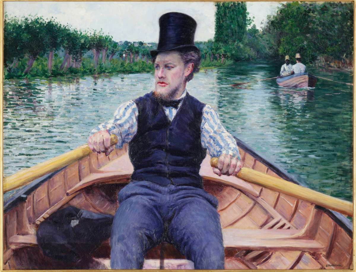 Rower in a Top Hat by Gustave Caillebotte.