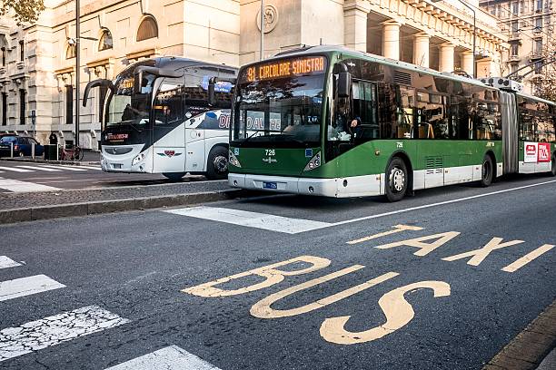 Bus Lanes in Milan Reserved for Public Transport