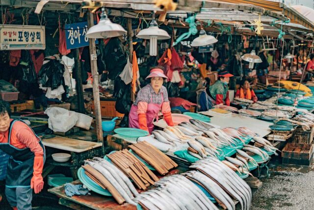 Jagalchi Market in Nampodong, Busan, South Korea