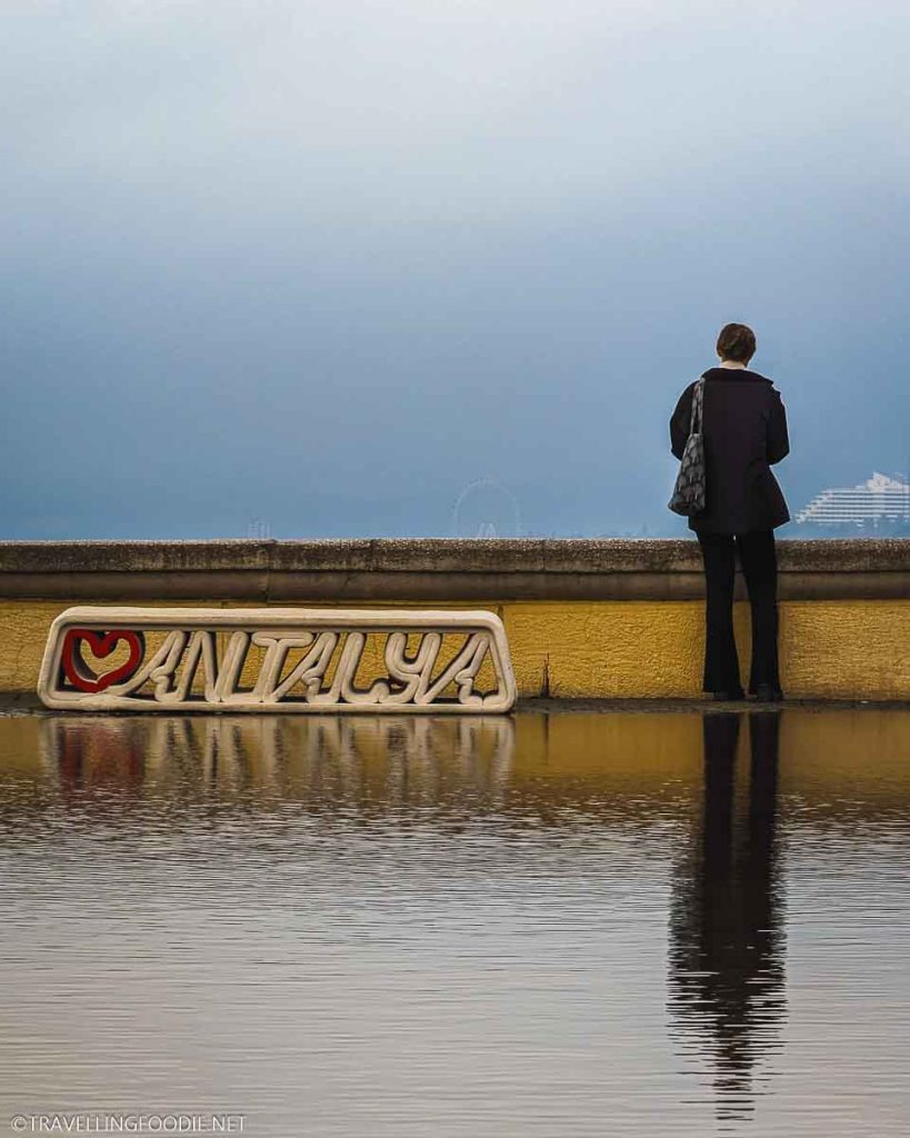 Antalya Sign at Karaalioglu Park in Antalya, Turkey