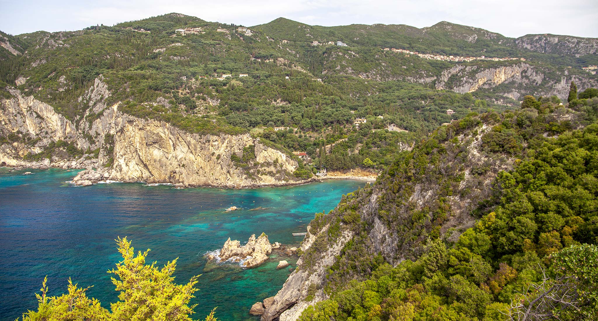 The beautiful ocean colors of Corfu