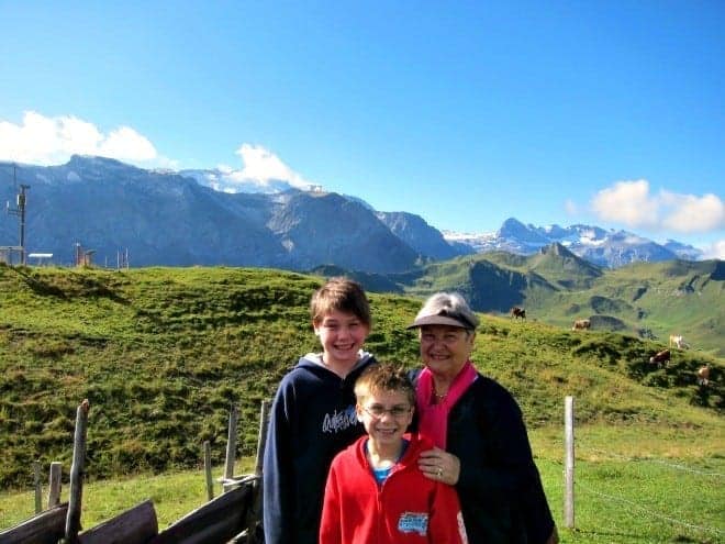 Mountain hike in the Swiss Alps