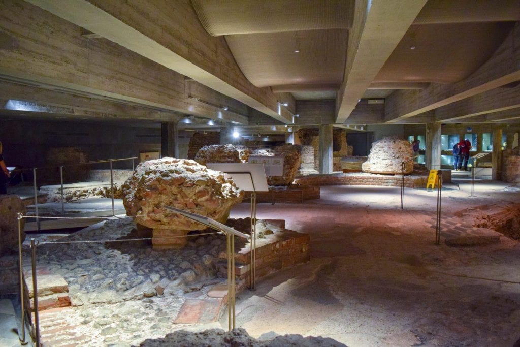 Archaeological site underneath the Milan Duomo