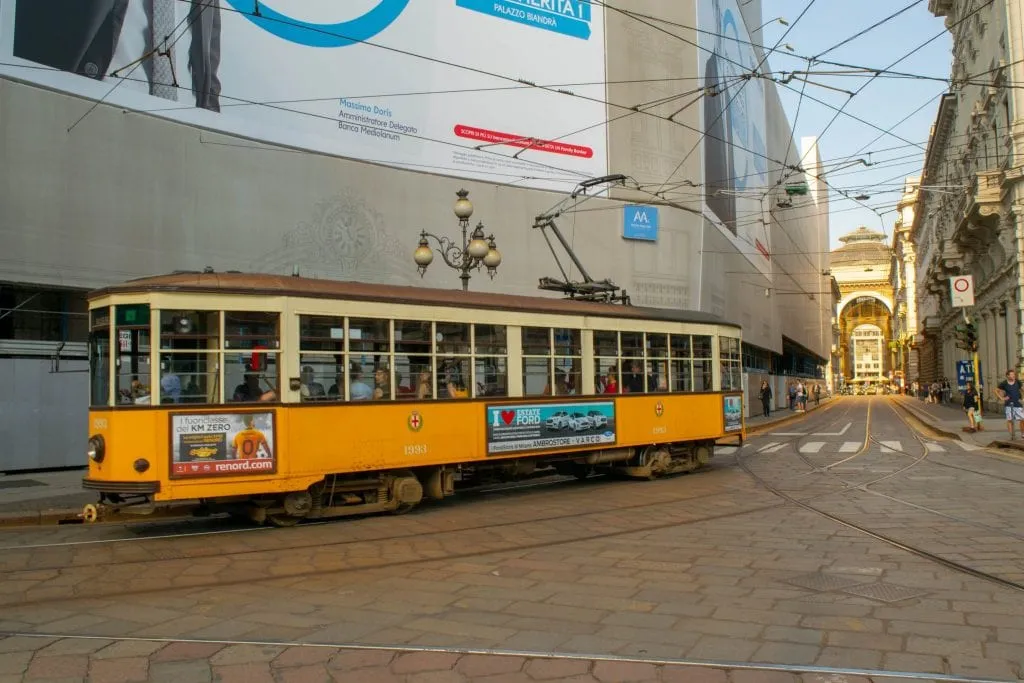 Milan's yellow tram