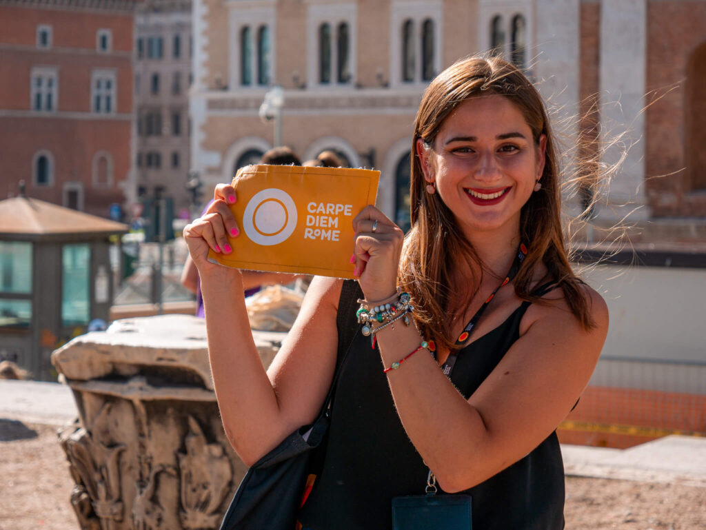 Tour guide at a walking tour