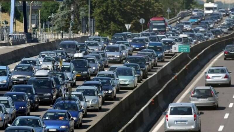 Traffic in Autostrada Italy