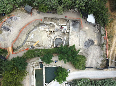 The excavation site at San Casciano dei Bagni