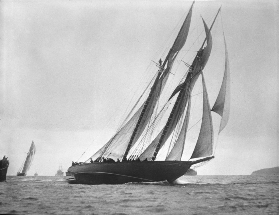 Bluenose crossing the finish line