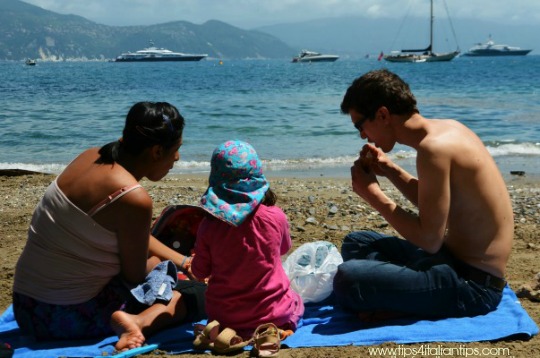 picnic beach portofino