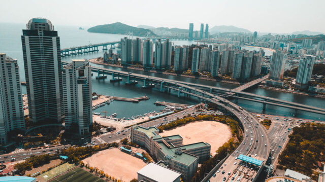 Busan city skyscrapers