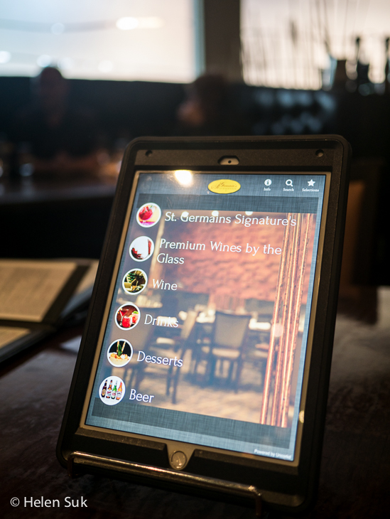 Digital Wine List at St. Germain's