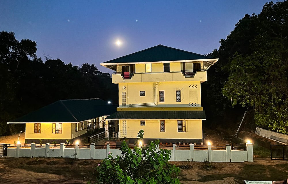 Hitayu Ayurveda retreat India at night