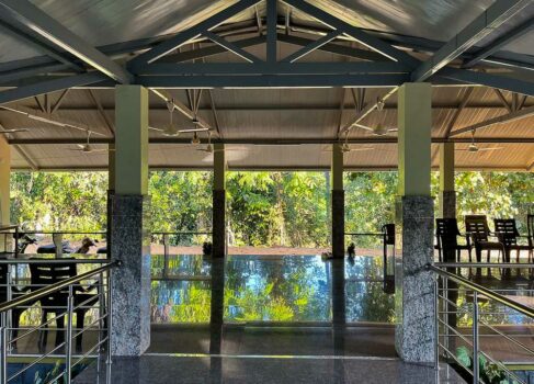 Reception area of Hitayu Ayurveda retreat India