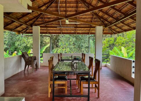 Dining hall at Hitayu Ayurveda retreat India