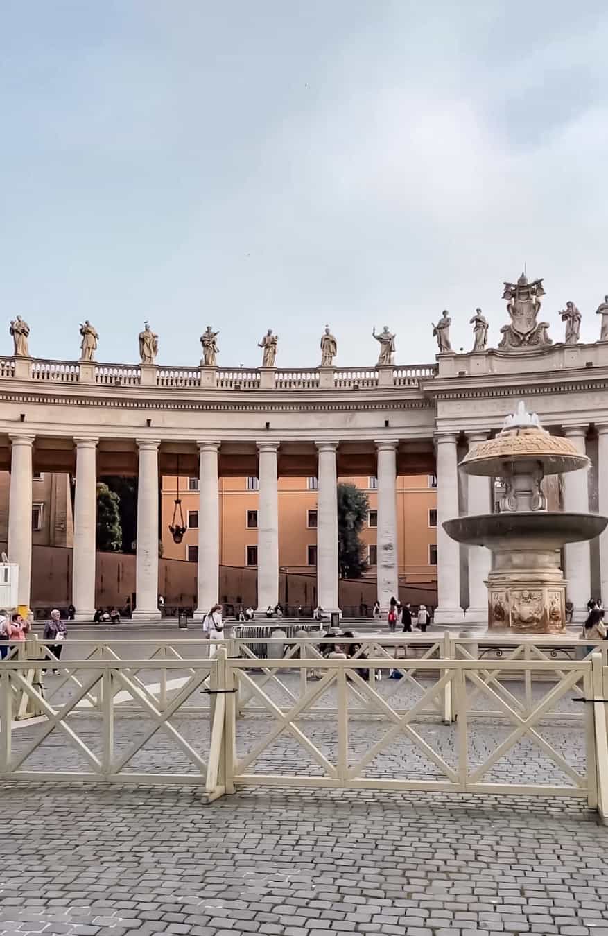 Optical illusion in Piazza San Pietro, Vatican City, Rome