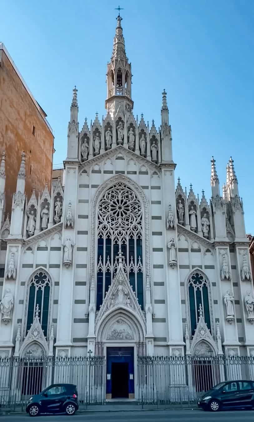 Chiesa del Sacro Cuore del Suffragio in Rome, also known as the little Milan Cathedral