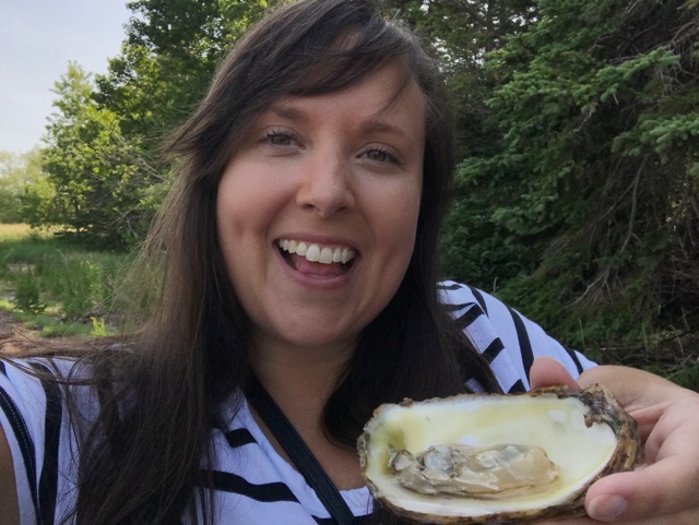 Cailin with a Green Gables PEI oyster