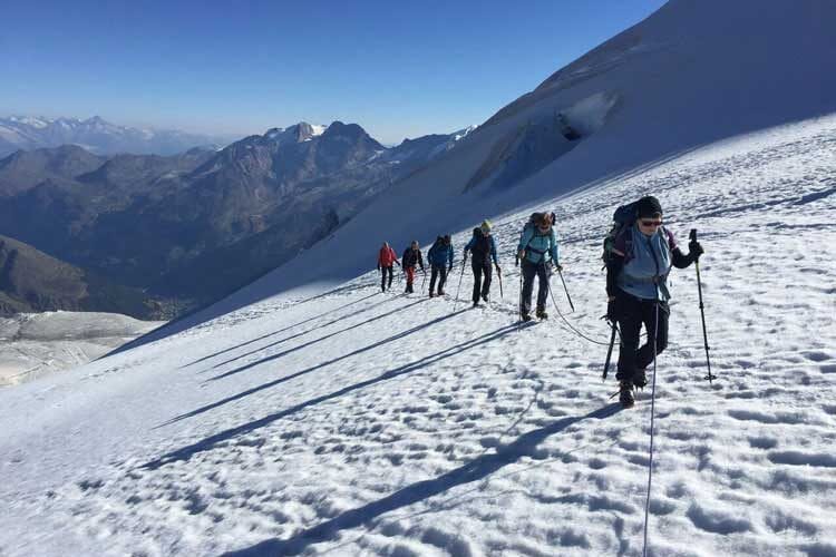 The Allalinhorn, known for being an easy 4,000-meter climb in the Swiss Alps. Photo by Peter Frick