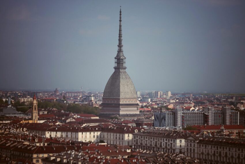 The dome of Mole Antonelliana in Turin, Italy