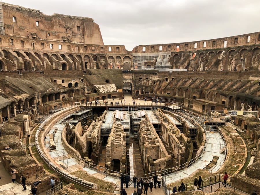 Inside the magnificent Colosseum!