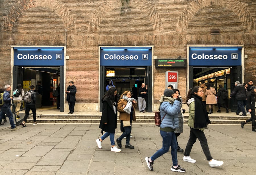 Metro station at the Colosseum