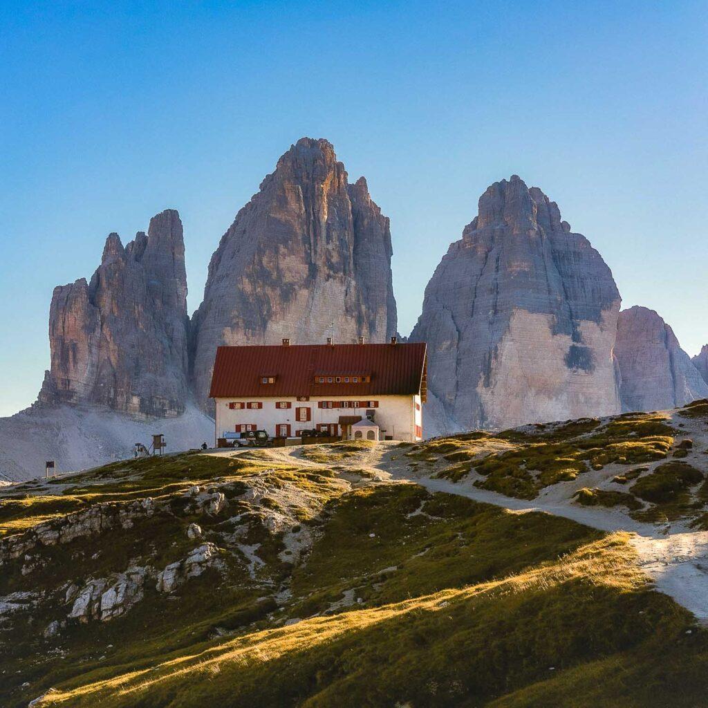 View of the Tre cime di Lavaredo