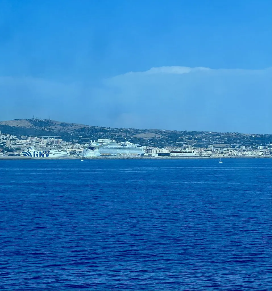 View of Civitavecchia, Italy from Grimaldi Lines ferry