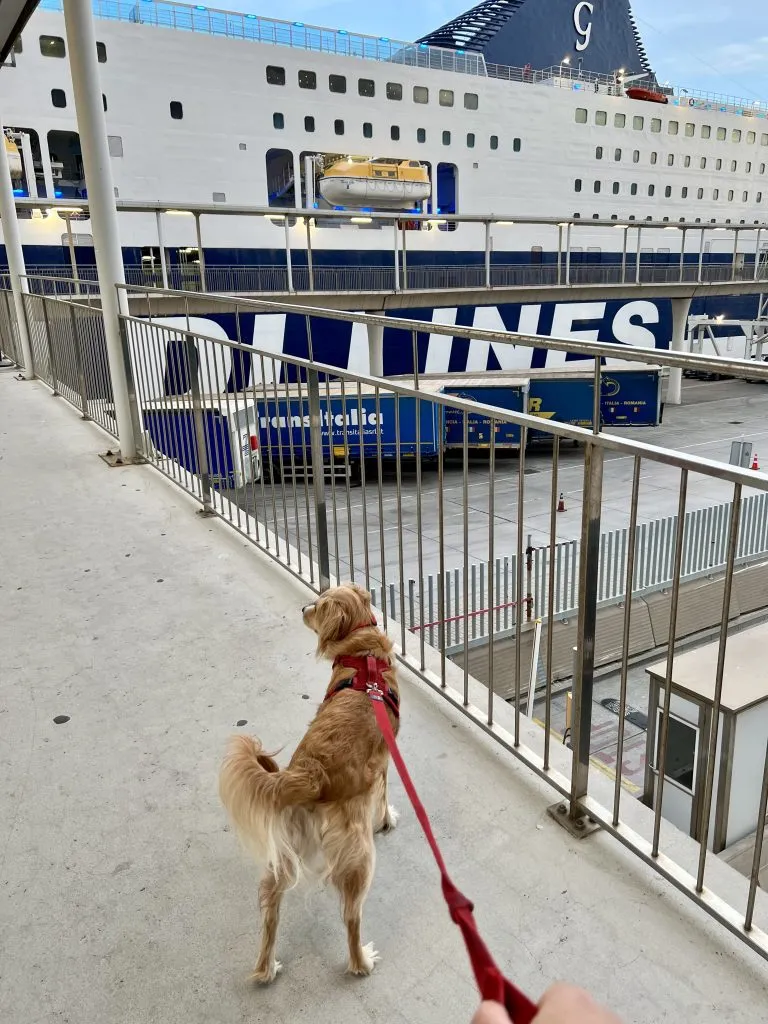 Ranger Storm waiting to board the Grimaldi Lines ferry in Barcelona