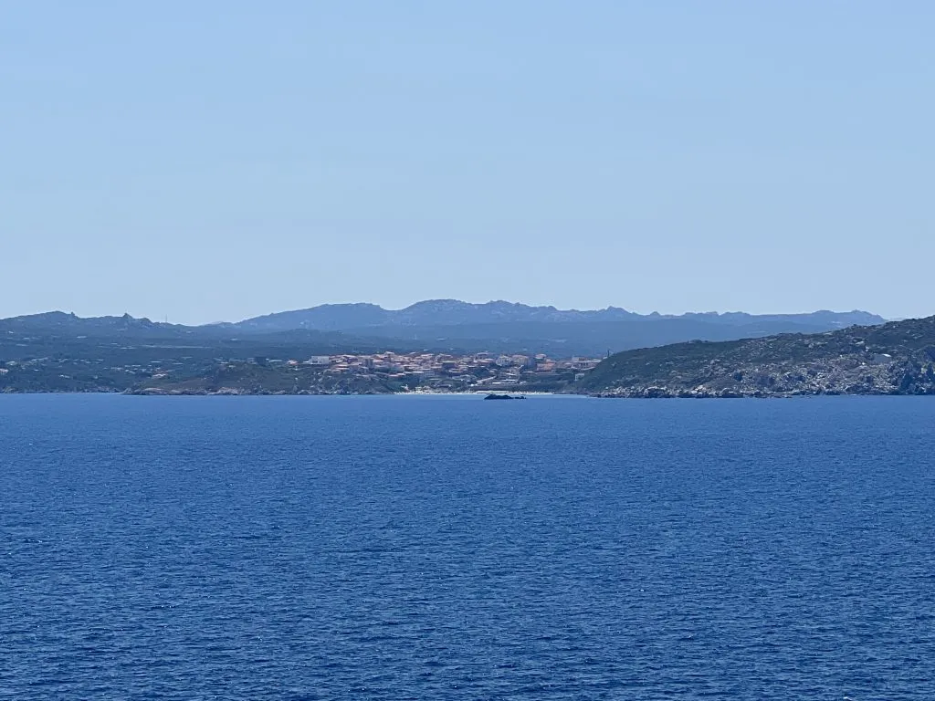 View of Sardinia from Grimaldi Lines ferry