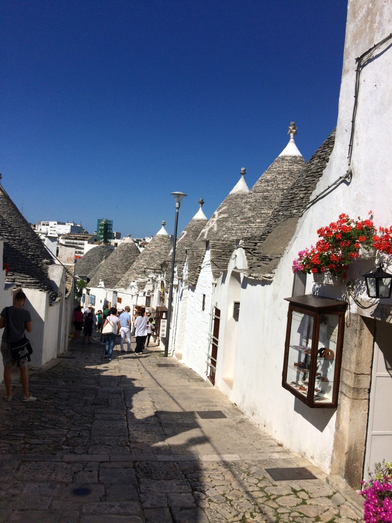 Quiet street of trulli in Alberobello