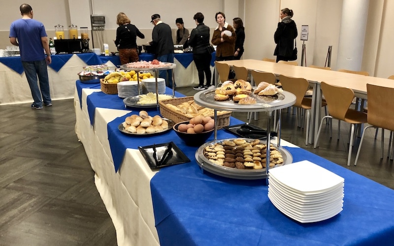 Vatican breakfast buffet