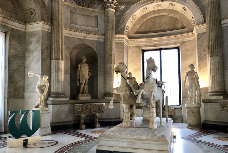 Marble chariot at the Vatican