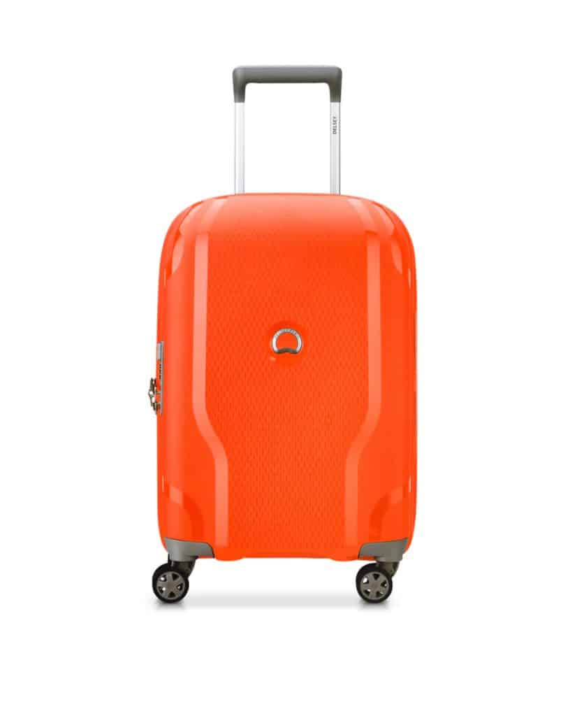 Delsey Clavel hard case in bright orange