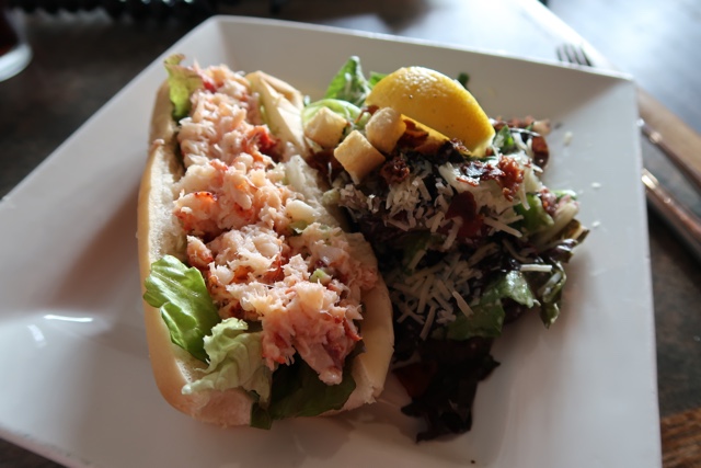 Lobster roll at The Malpeque Oyster Barn