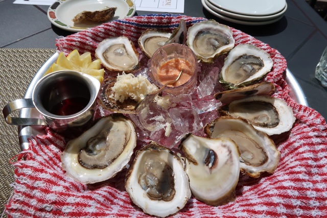 Fresh oysters shucked at The Landmark Oyster House in Victoria by the Sea, PEI