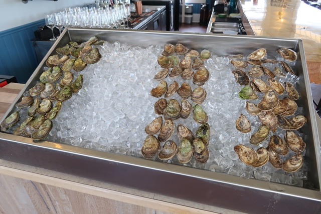 The PEI oyster raw bar at The Wheelhouse Restaurant in Georgetown, Prince Edward Island