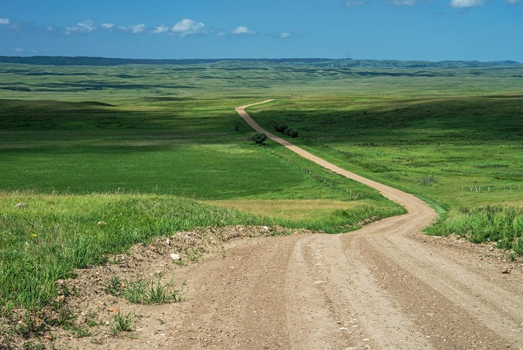 Gap Road between the Centre and West Blocks of Cypress Hills Interprovincial Park, Saskatchewan