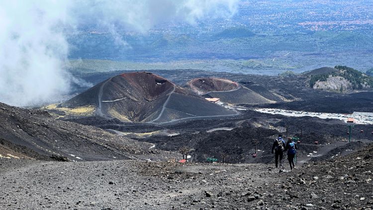 Crater views during the descent. Photo by Isabella Miller