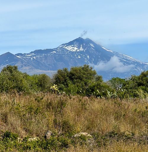 A view of Mt. Etna from our Workaway hotel in Catania