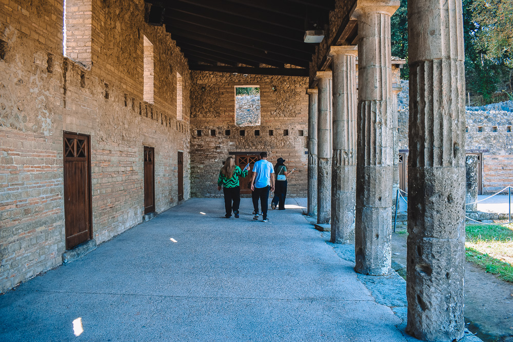 Exploring the Gladiator Barracks at the Quadriportico dei Teatri in Pompeii