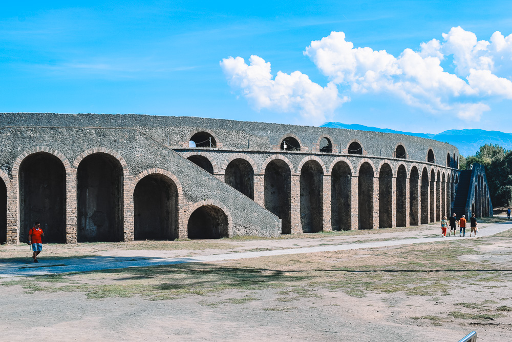 The Amphitheatre of Pompeii from the outside