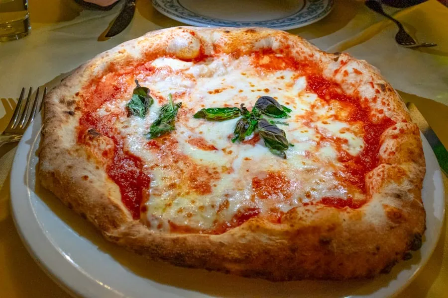 Pizza Margherita from Pizzeria Brandi in Naples